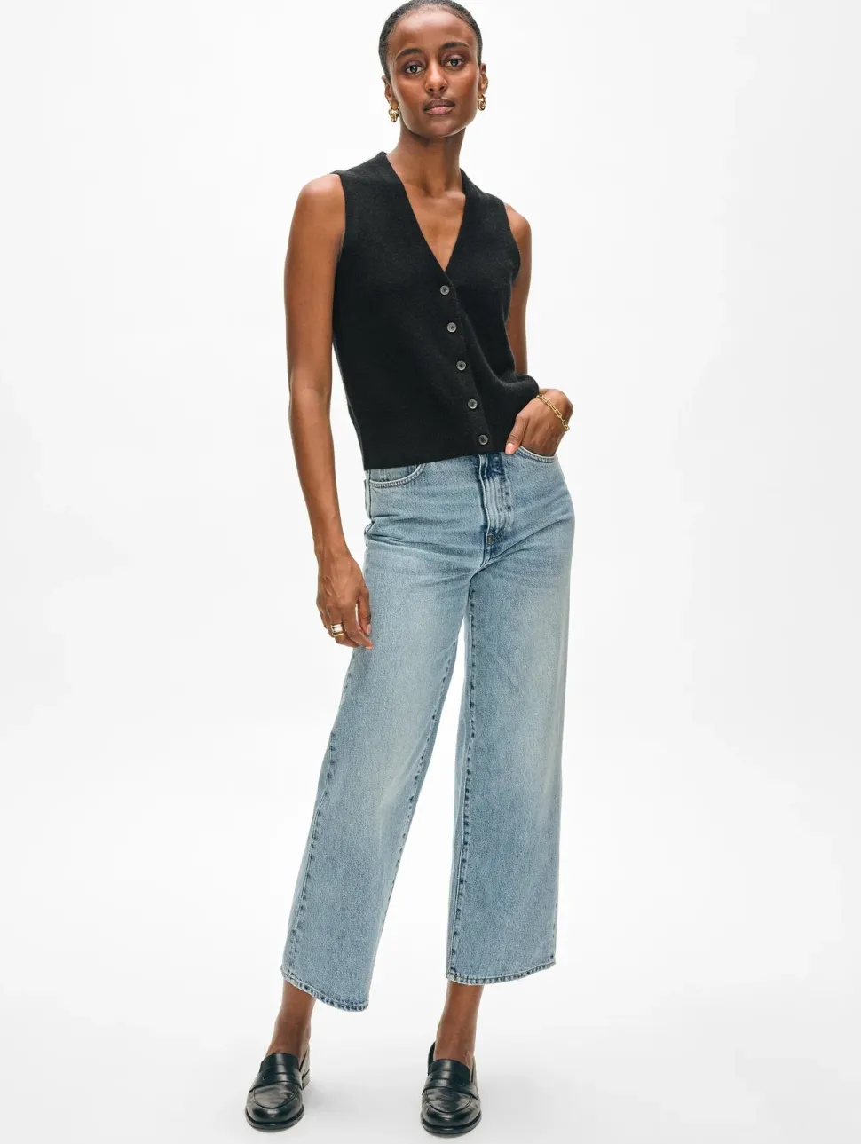 Cashmere Button Vest