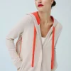 Cashmere Hoodie With Contrast Ties