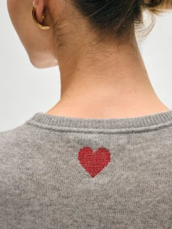 Cashmere Mini Heart Sweatshirt