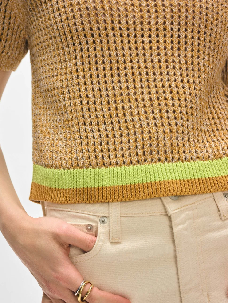 Cotton Mesh Tshirt