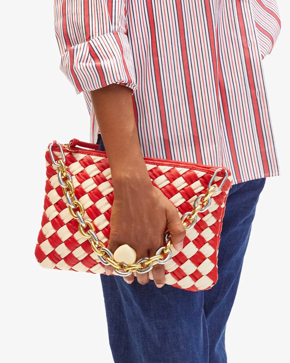 Flat Clutch - Rossa Checker