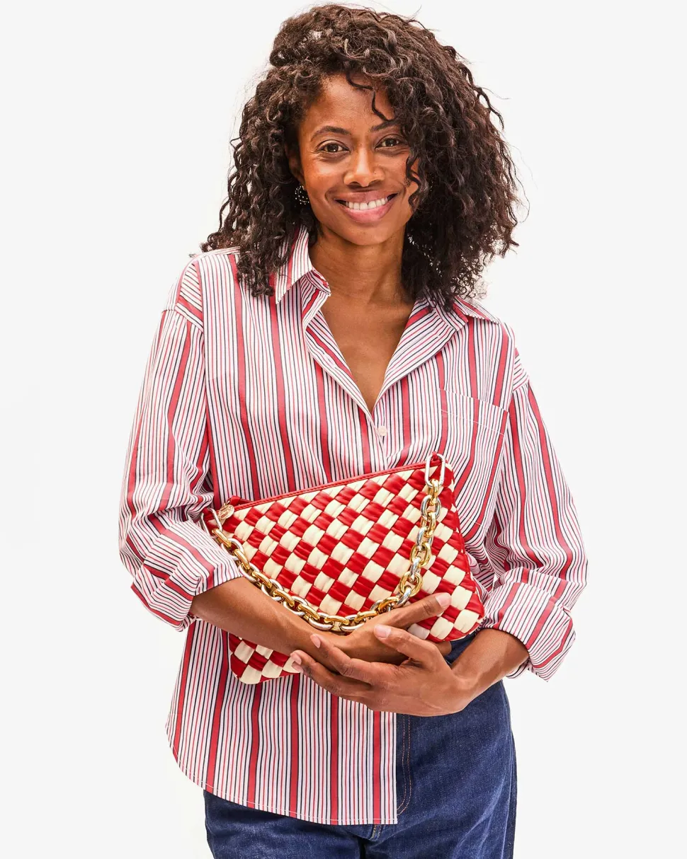 Flat Clutch - Rossa Checker