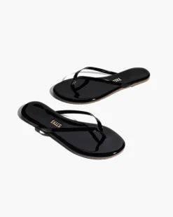 Lily Flip Flops in Gloss Licorice