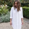 Mary Classic Shirtdress - White Linen