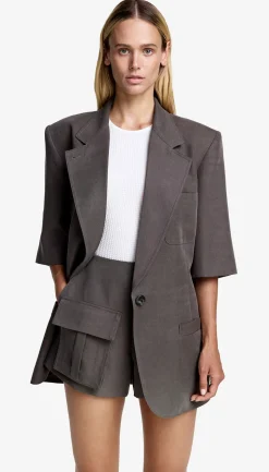 Short Sleeve Oversized Blazer