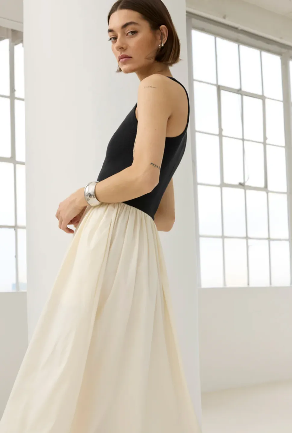 The RSVP Dress - Black + Cream