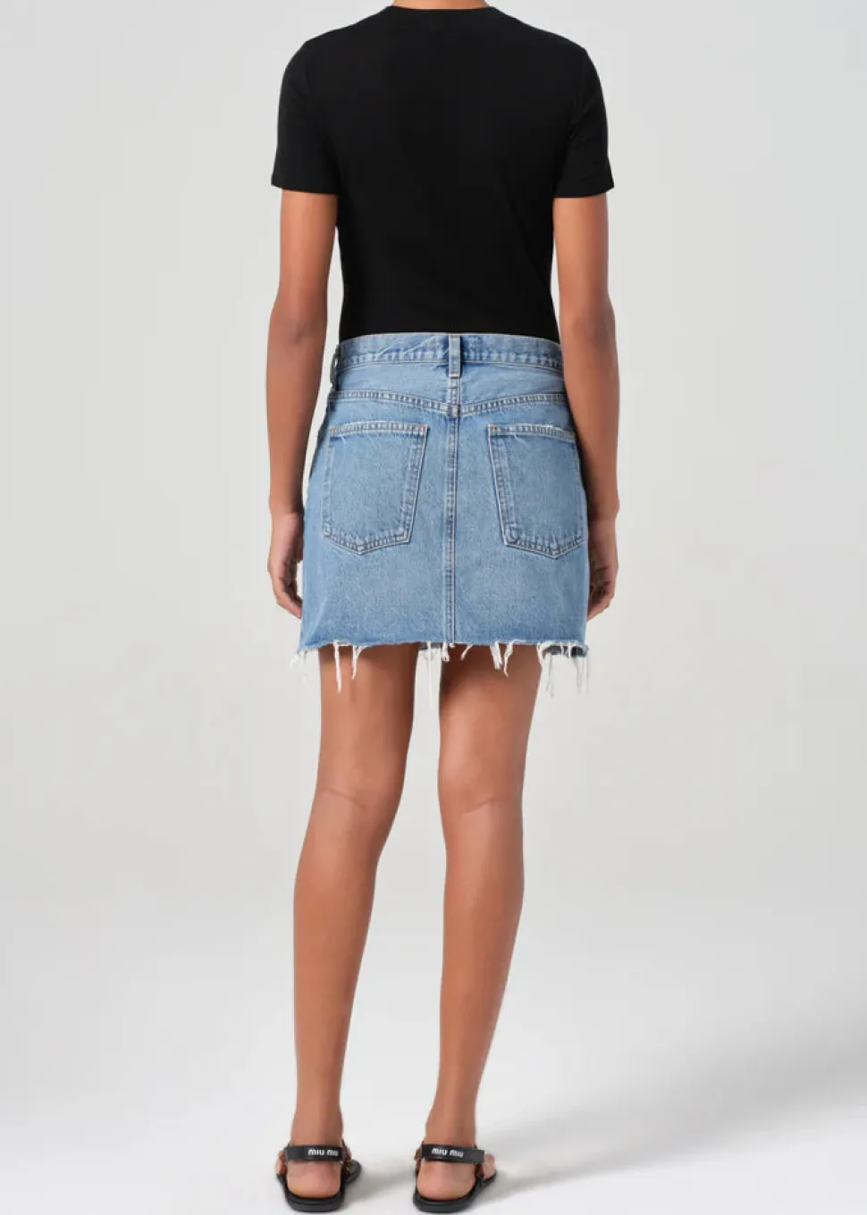 V-Waist Mini Skirt in Fairway