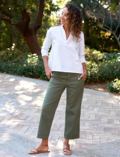 Westport Italian Wide Leg Chino - Army