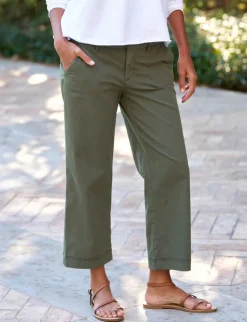 Westport Italian Wide Leg Chino - Army
